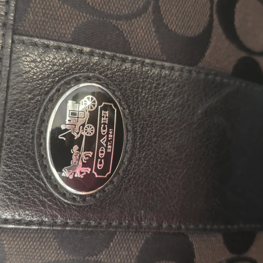 Coach Signature Black and Brown Crossbody - Picture 7 of 11